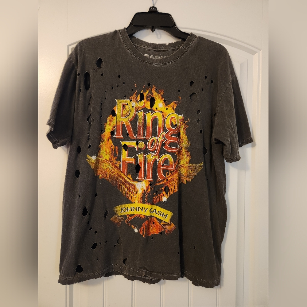 Johnny Cash distressed shirt